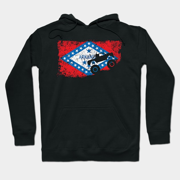 Monster Truck Arkansas 4X4 Club Hoodie by megasportsfan